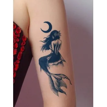 1 hoja de pegatina de tatuaje de sirena