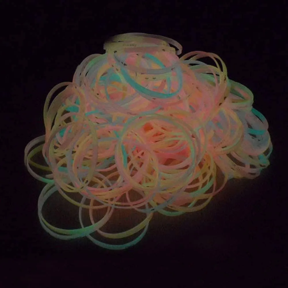 100 Pieces Kids Silicone Bracelets Dark Glow For Children Party Supplies Gift Giveaways Fgao