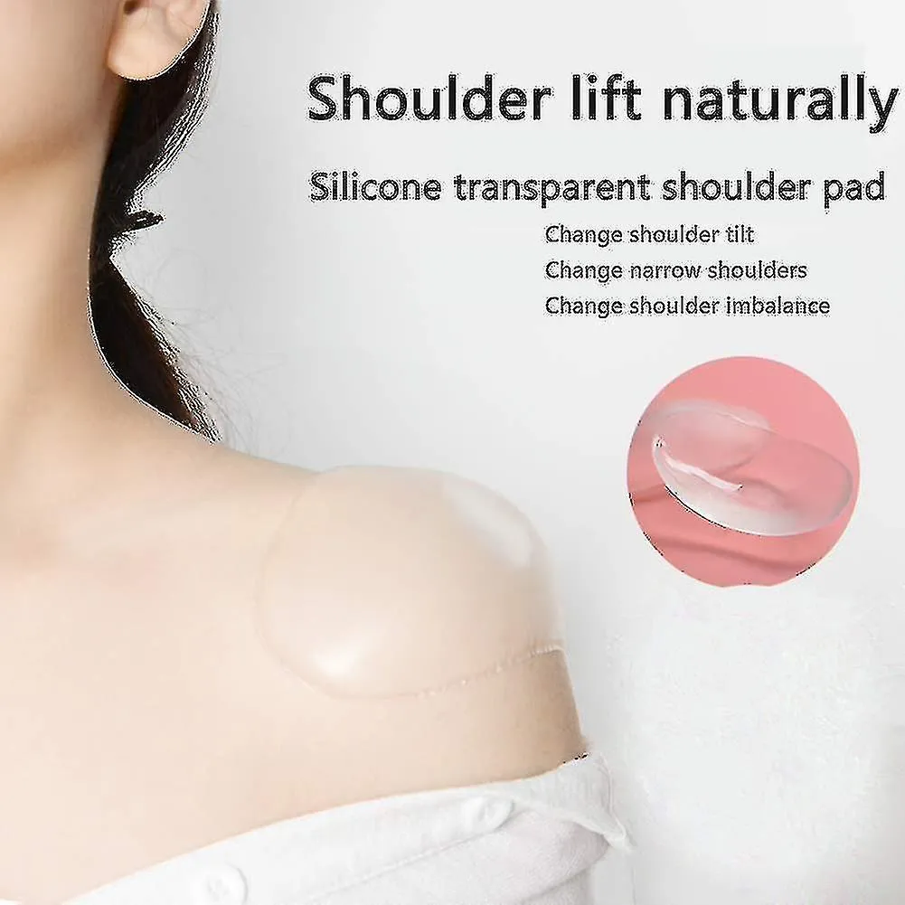 2 Pieces Silicone Self Adhesive Shoulder Pads, Invisible Shoulder Pads