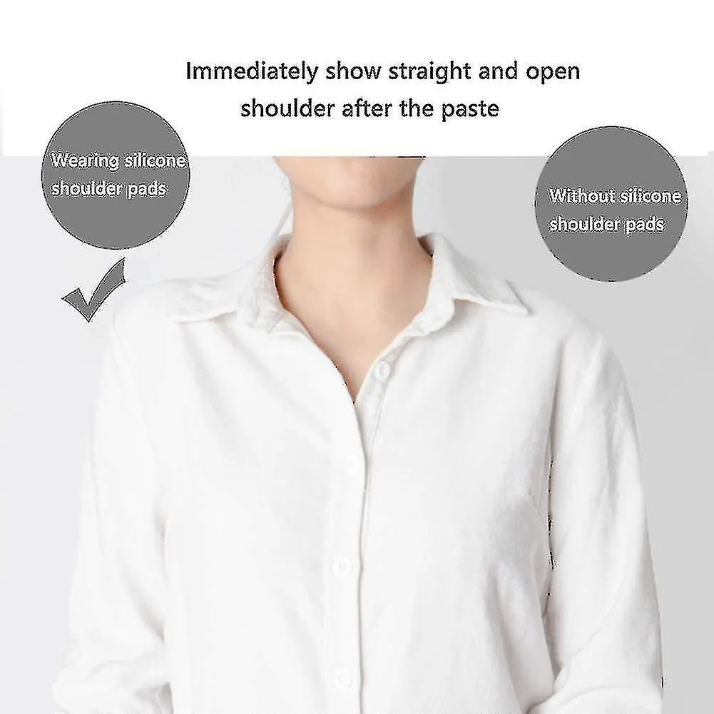 2 Pieces Silicone Self Adhesive Shoulder Pads, Invisible Shoulder Pads