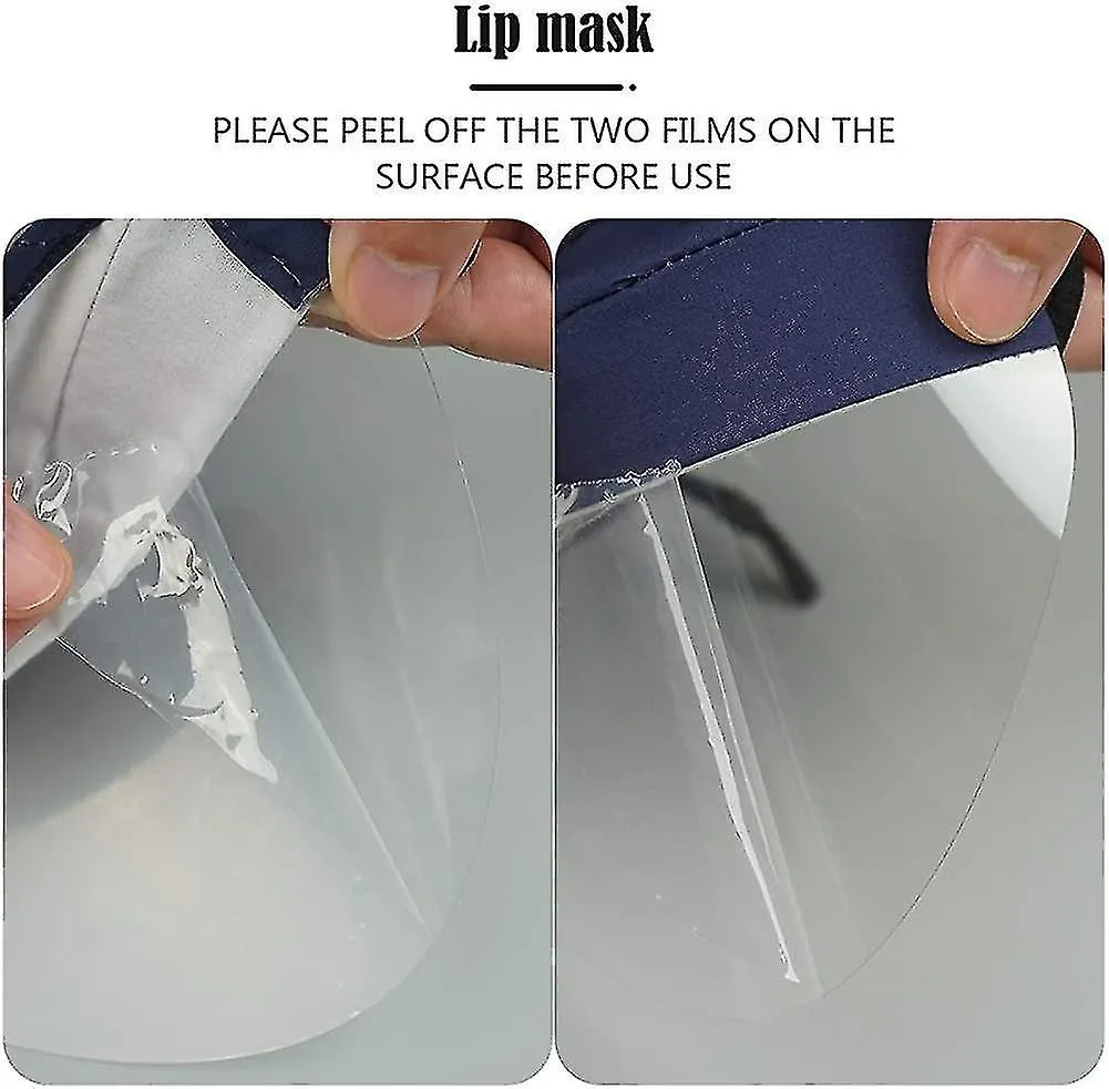 3 PIECES VISORS PROTECTIONS WOMAN MAN TRANSPARENT SHOW SMILE + 1 ANTILOSS ROPE + 1 WIPING