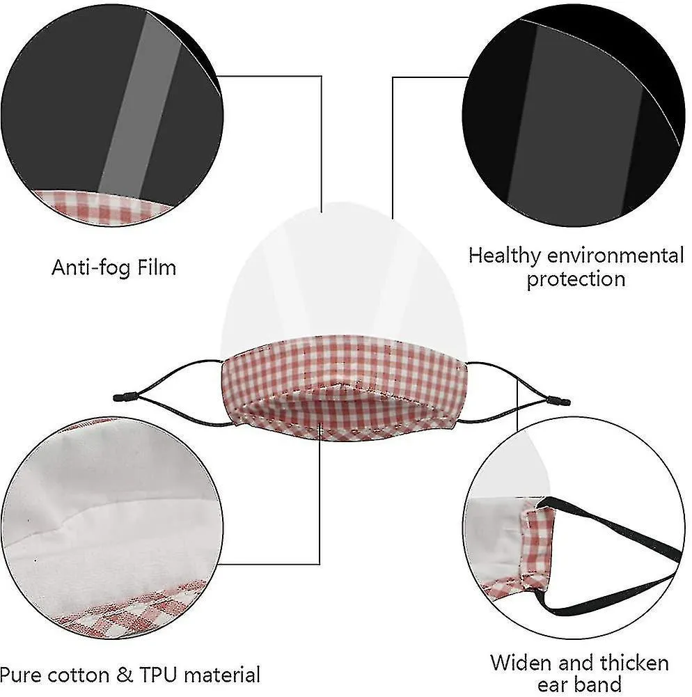 3 PIECES VISORS PROTECTIONS WOMAN MAN TRANSPARENT SHOW SMILE + 1 ANTILOSS ROPE + 1 WIPING