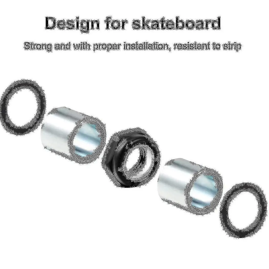 56 Pieces Skateboard Truck Hardware Kit Includes Spacers, Axle Nuts And Speed Rings For Skateboard