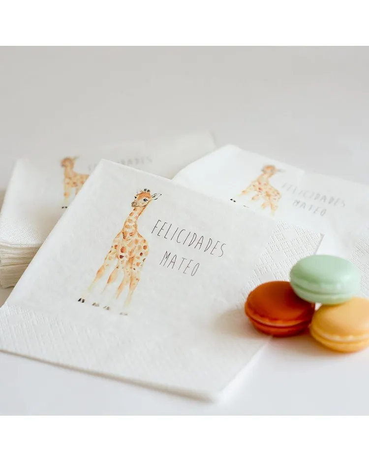 60 servilletas personalizadas para Fiestas Infantiles