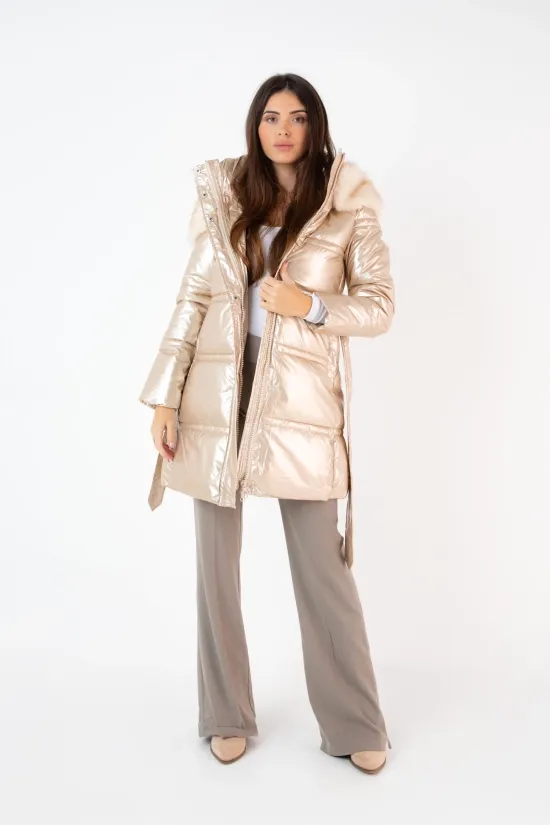 ABRIGO FOURGE  BEIGE