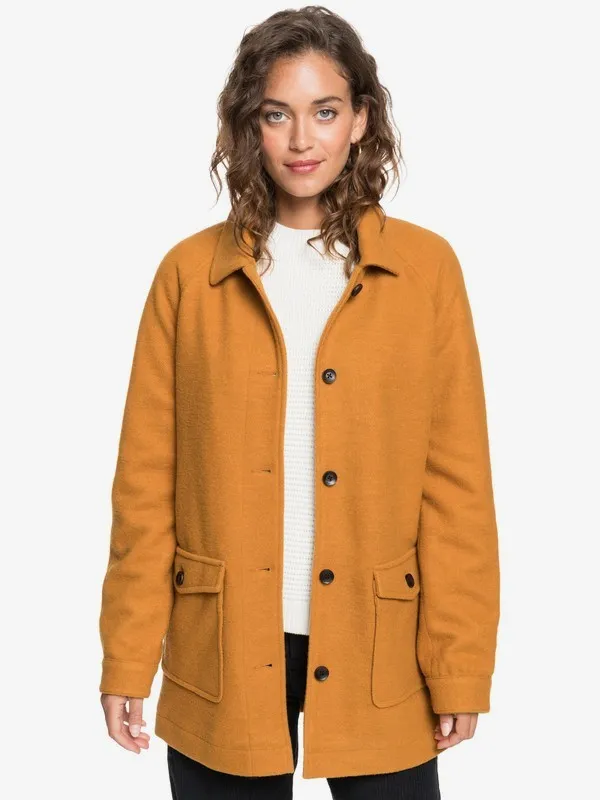 Abrigo lana ROXY midi para Mujer Keep Me Warm BUCKTHORN BROWN (cnr0) Ref. ERJJK03395 camel