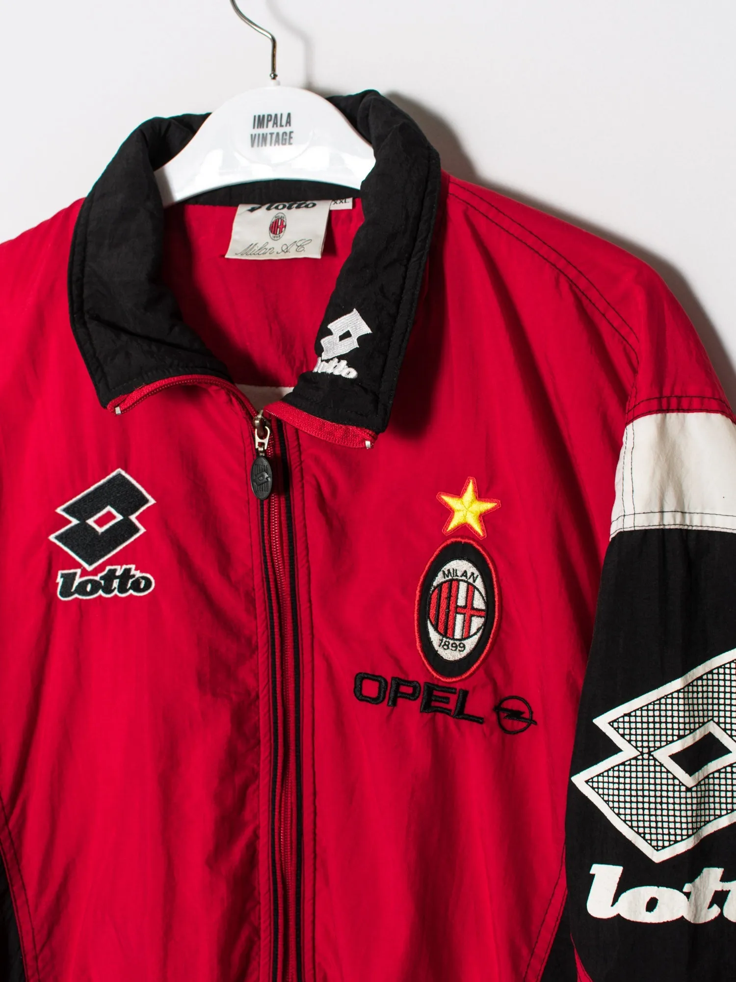 AC Milan Lotto Official Football Retro Track Jacket