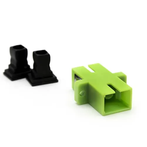 ACOPLADOR DE FIBRA OPTICA SCAPC MONOMODO SIMPLEX  VERDE