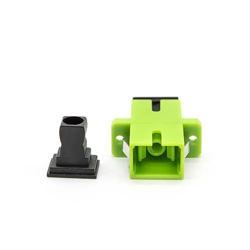 ACOPLADOR DE FIBRA OPTICA SCAPC MONOMODO SIMPLEX  VERDE