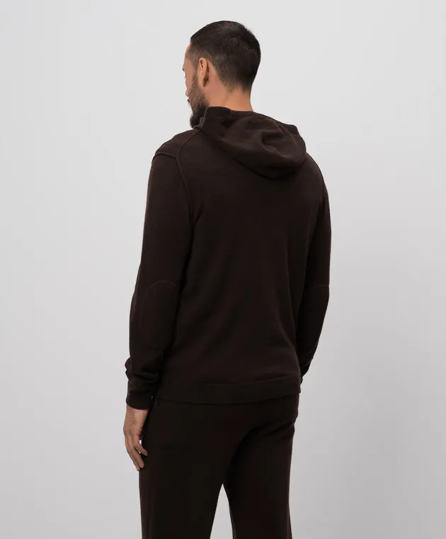 Allude Brown sports jacket made of wool and cashmere