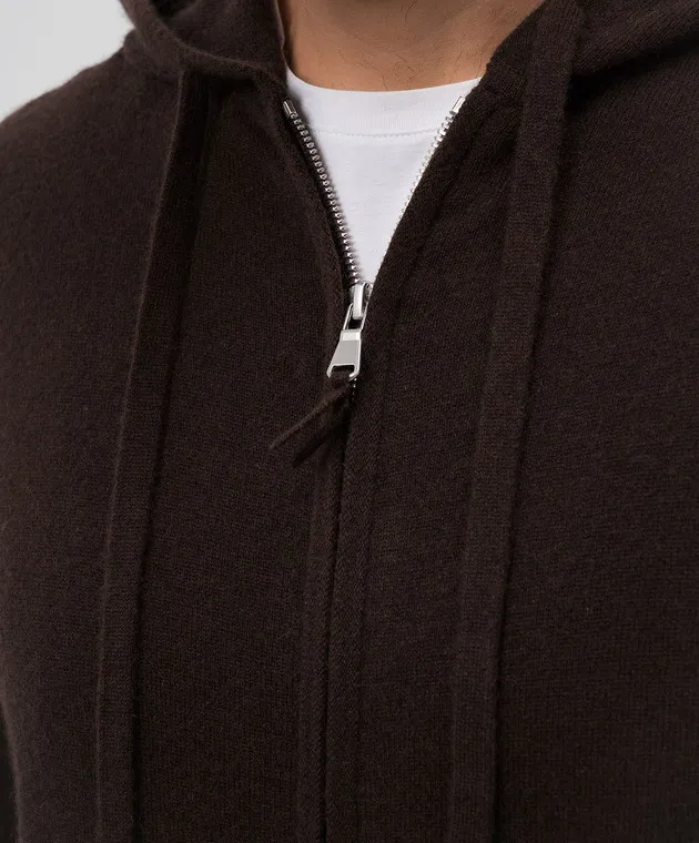 Allude Brown sports jacket made of wool and cashmere