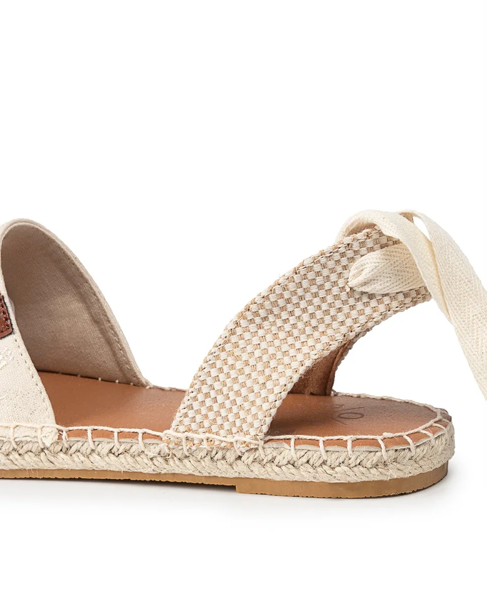 Alpargata Atada Zuma Beige Brillo