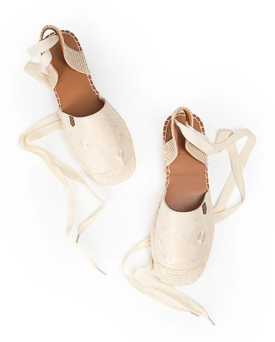 Alpargata Atada Zuma Beige Brillo
