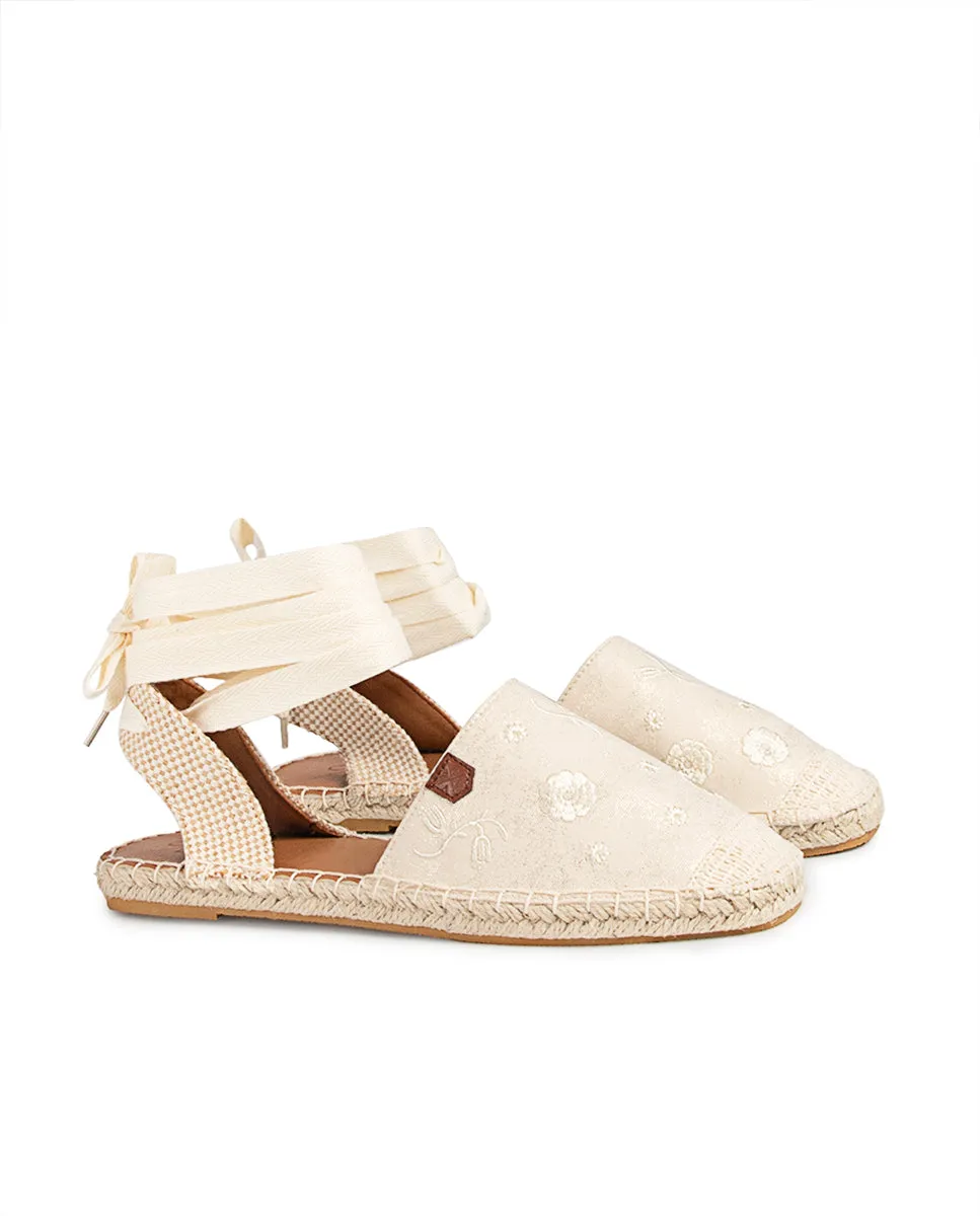 Alpargata Atada Zuma Beige Brillo