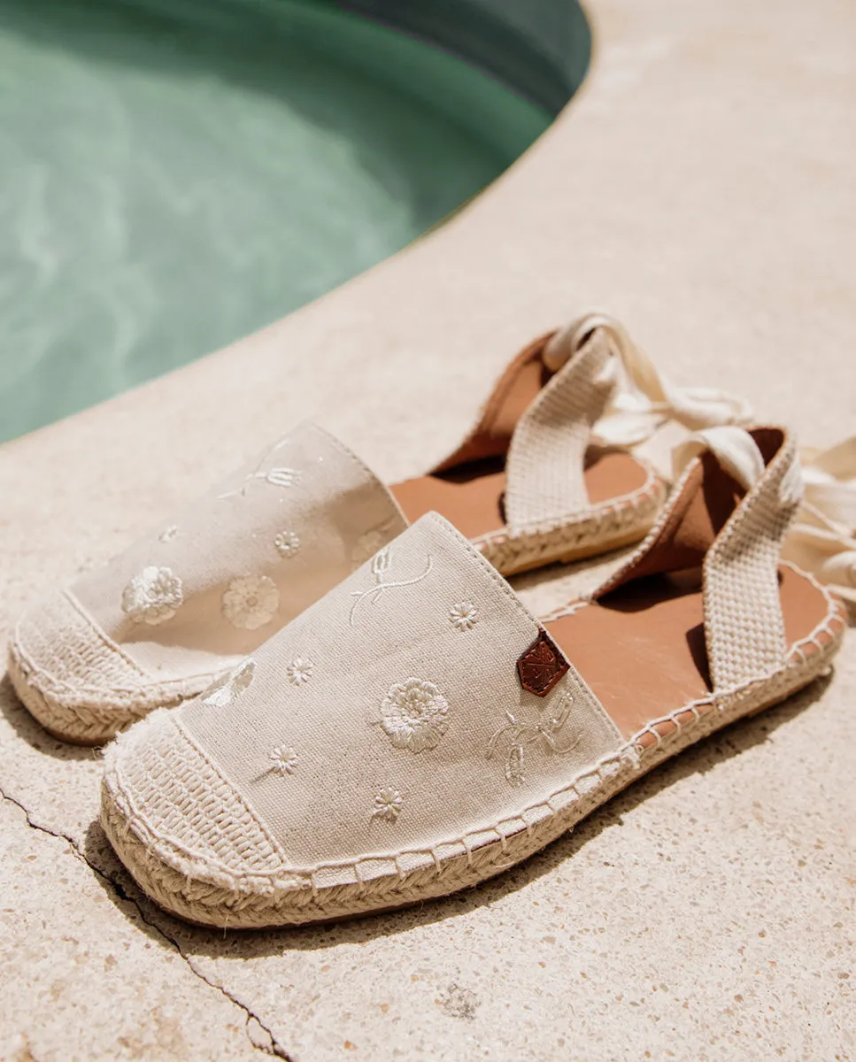 Alpargata Atada Zuma Beige Brillo