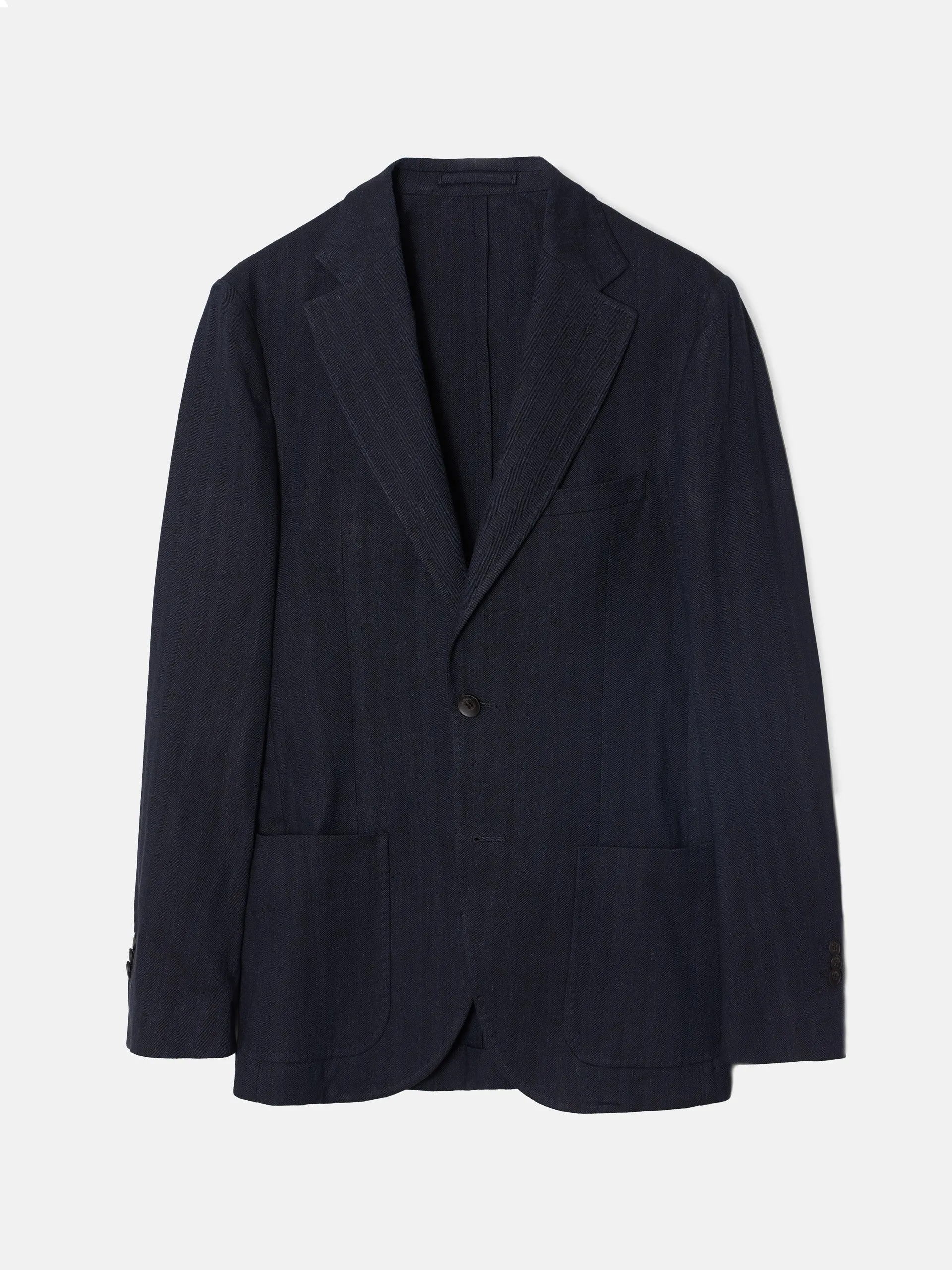 Americana silbon espiga azul marino