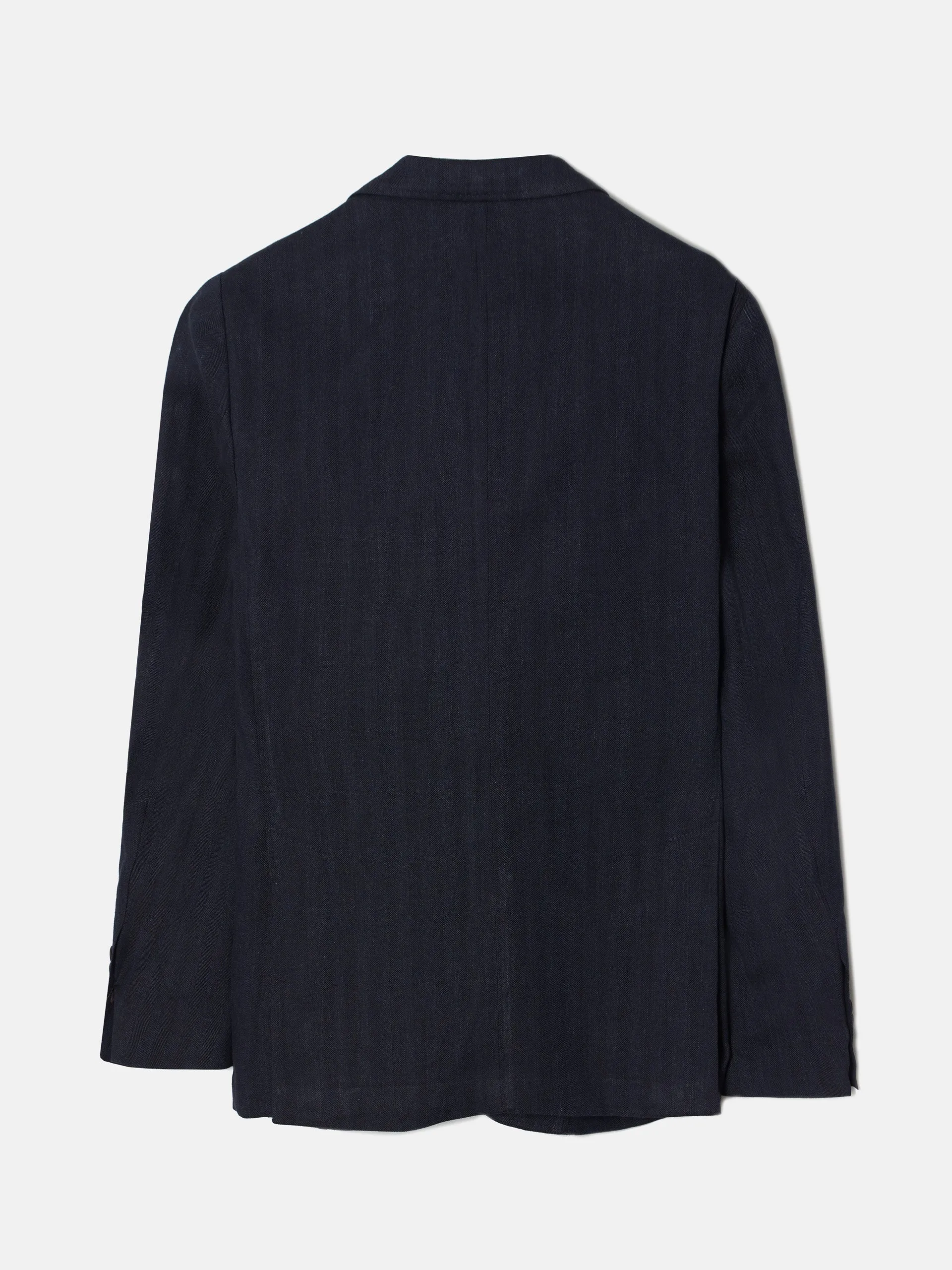 Americana silbon espiga azul marino