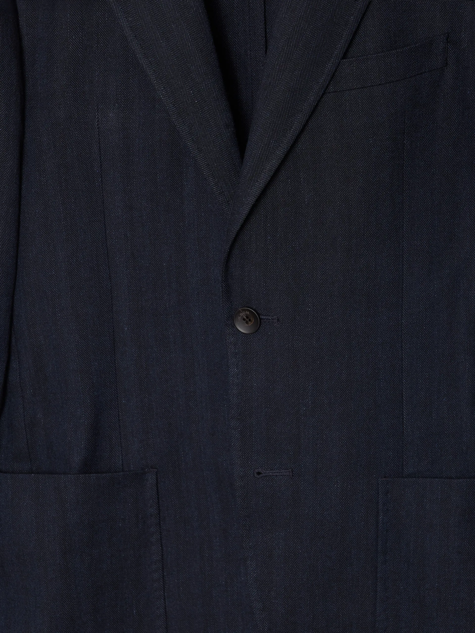 Americana silbon espiga azul marino