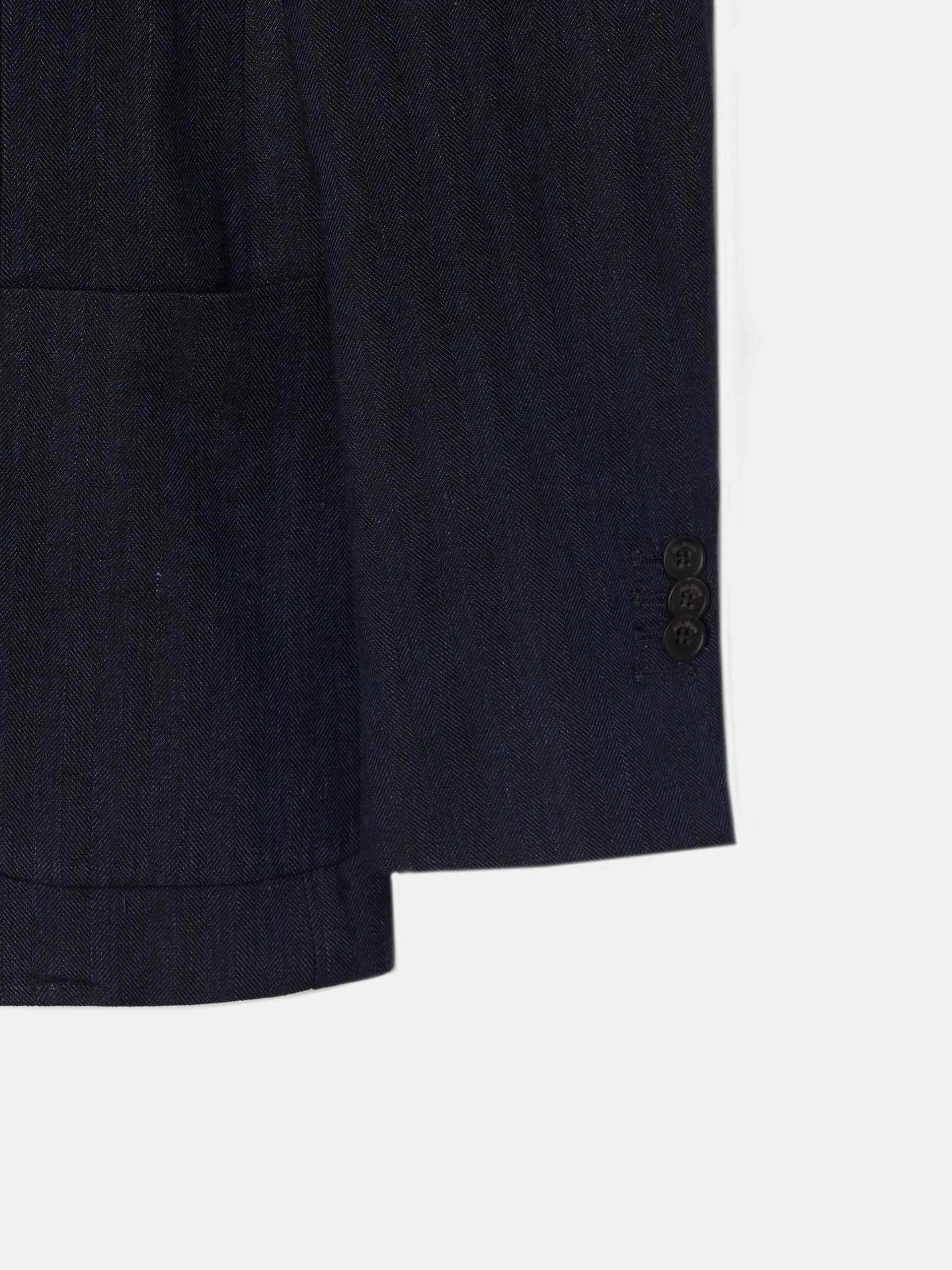 Americana silbon espiga azul marino