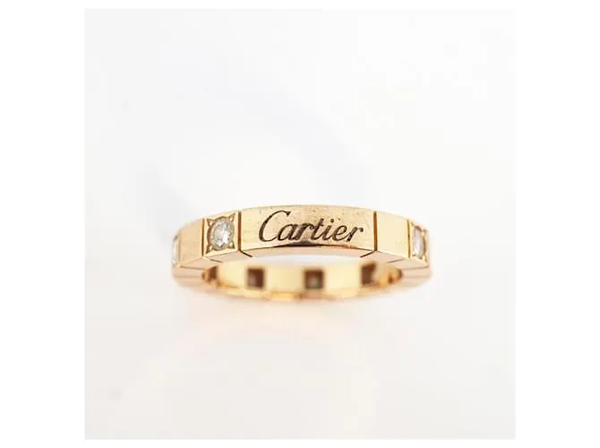 Anillo de diamante en oro rosa de 18K Cartier 