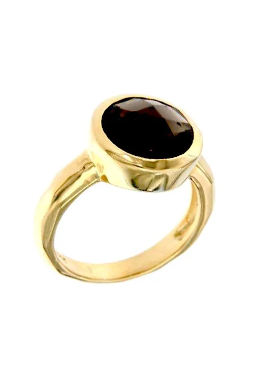 Anillo plata chapada con topacio fume 249_IL008AF