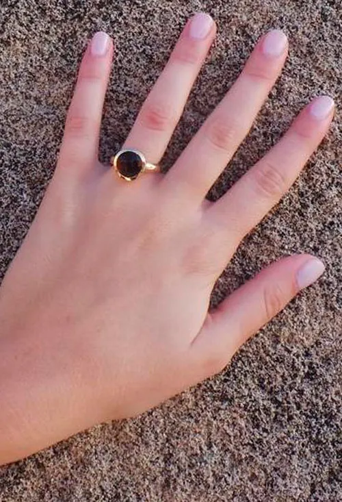 Anillo plata chapada con topacio fume 249_IL008AF