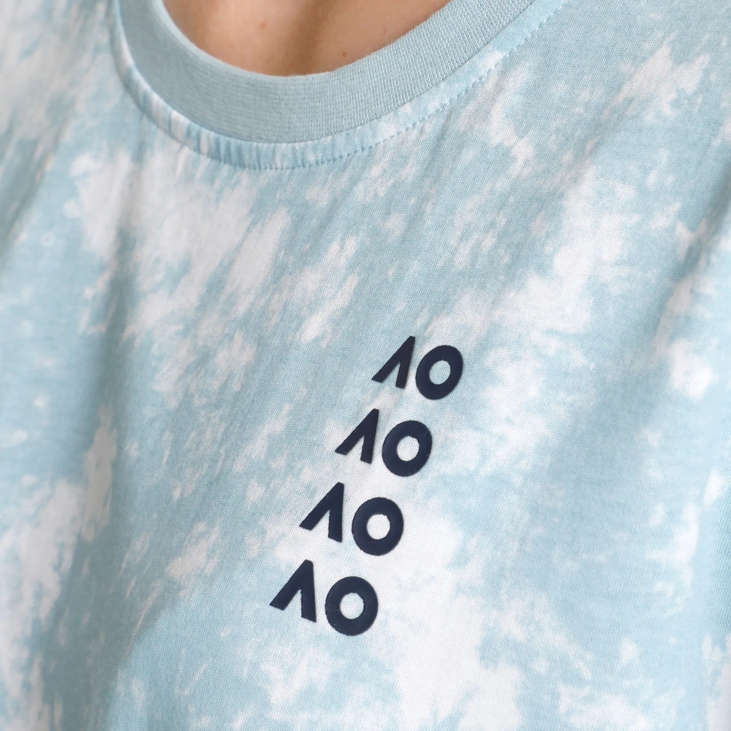 AO Tie Dye Cropped Camiseta De Manga Corta Mujeres