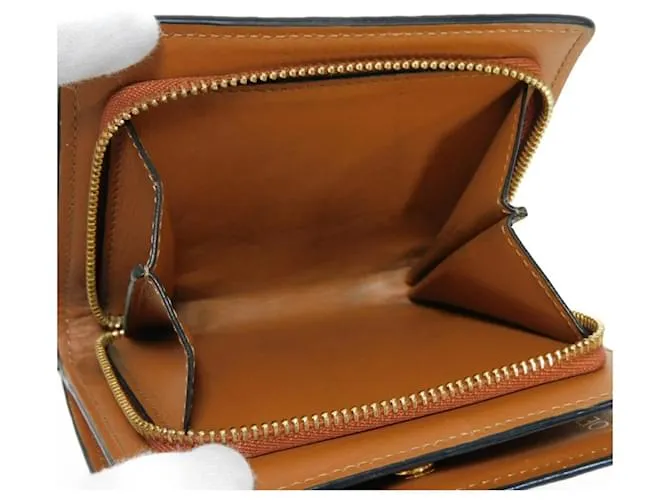 BILLETERA BIFOLD LOEWE EN CUERO MARRóN CASTAñO 