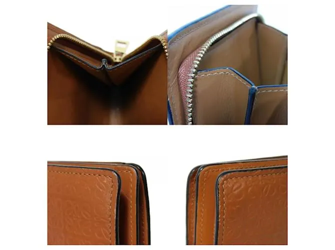 BILLETERA BIFOLD LOEWE EN CUERO MARRóN CASTAñO 