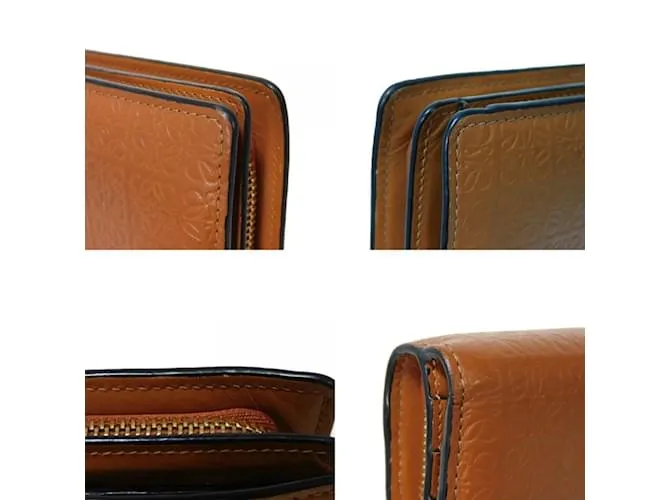 BILLETERA BIFOLD LOEWE EN CUERO MARRóN CASTAñO 