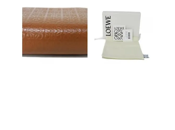 BILLETERA BIFOLD LOEWE EN CUERO MARRóN CASTAñO 