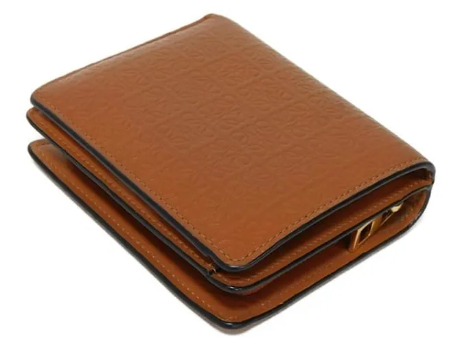 BILLETERA BIFOLD LOEWE EN CUERO MARRóN CASTAñO 
