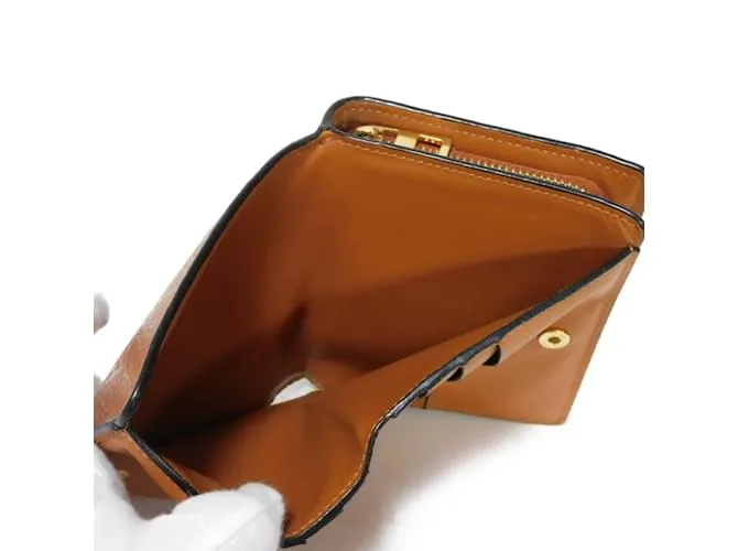 BILLETERA BIFOLD LOEWE EN CUERO MARRóN CASTAñO 