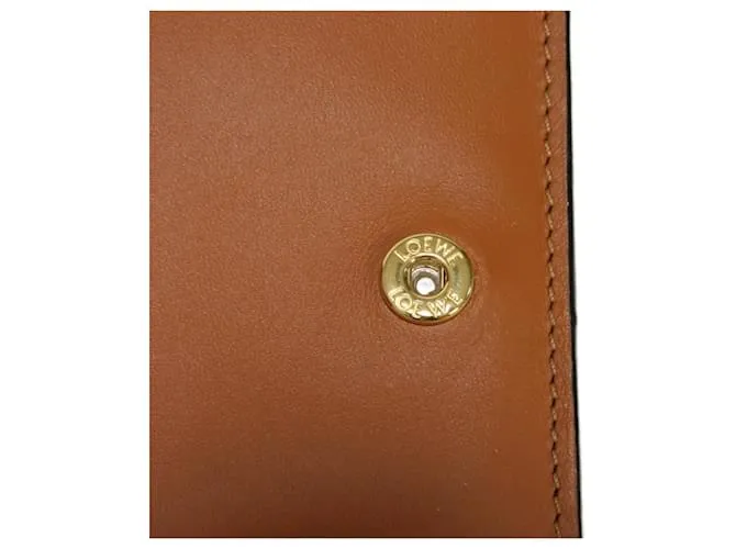 BILLETERA BIFOLD LOEWE EN CUERO MARRóN CASTAñO 