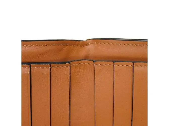BILLETERA BIFOLD LOEWE EN CUERO MARRóN CASTAñO 