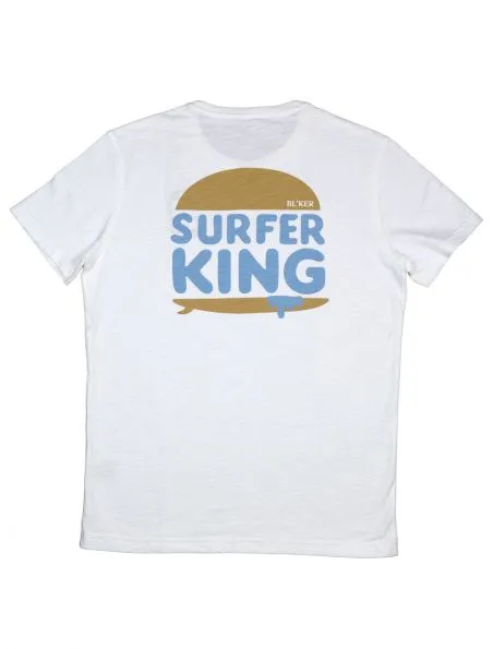 BL'KER Camiseta Surfer King Hombre Off White