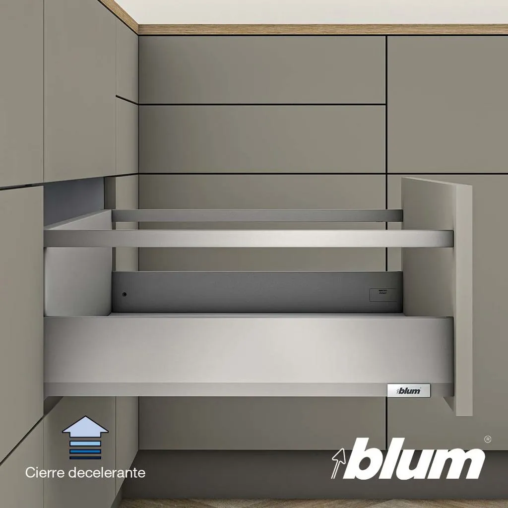 Blum MERIVOBOX – Perfil metálico M para cacerolero con varilla lateral h=184 mm.