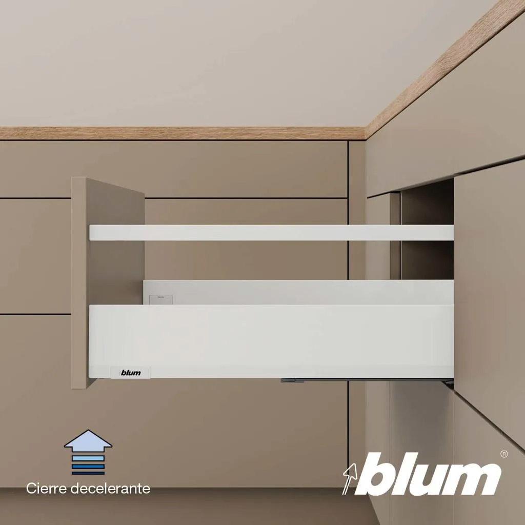 Blum MERIVOBOX – Perfil metálico M para cacerolero con varilla lateral h=184 mm.