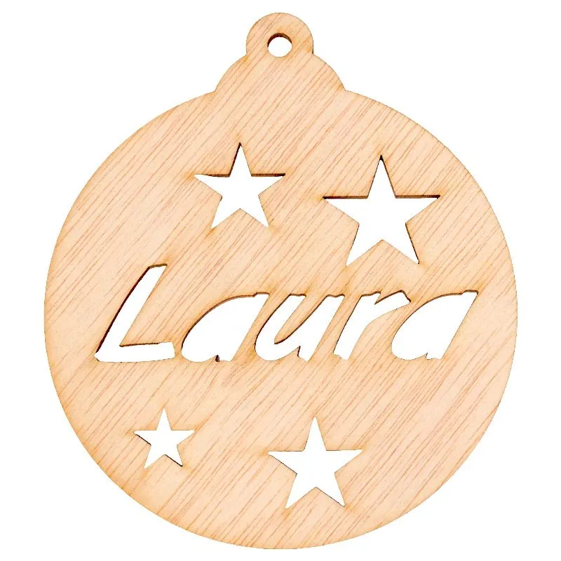 Bolas de navidad madera personalizadas