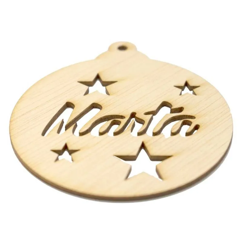 Bolas de navidad madera personalizadas