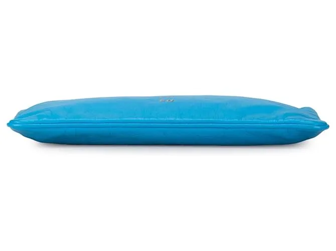 Bolsito de cuero azul Balenciaga Supermercado Azul claro 