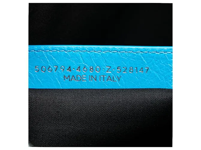 Bolsito de cuero azul Balenciaga Supermercado Azul claro 