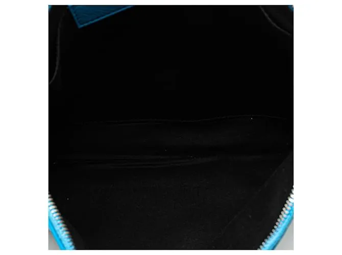 Bolsito de cuero azul Balenciaga Supermercado Azul claro 
