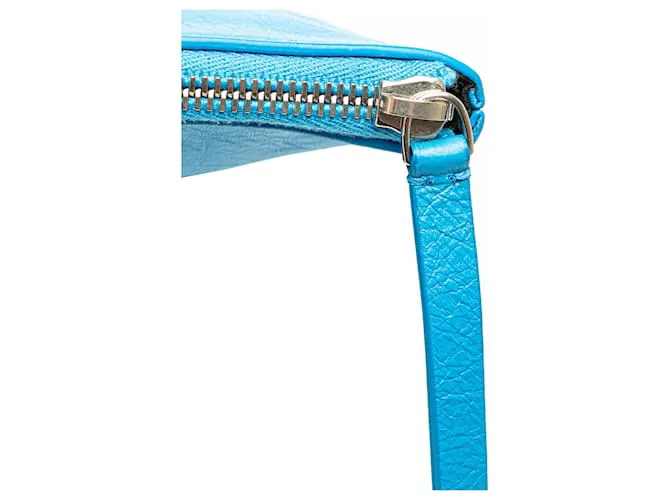 Bolsito de cuero azul Balenciaga Supermercado Azul claro 