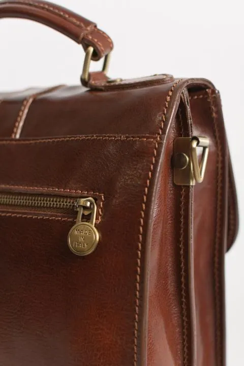 Bolso de piel natural Afrodita, marrón