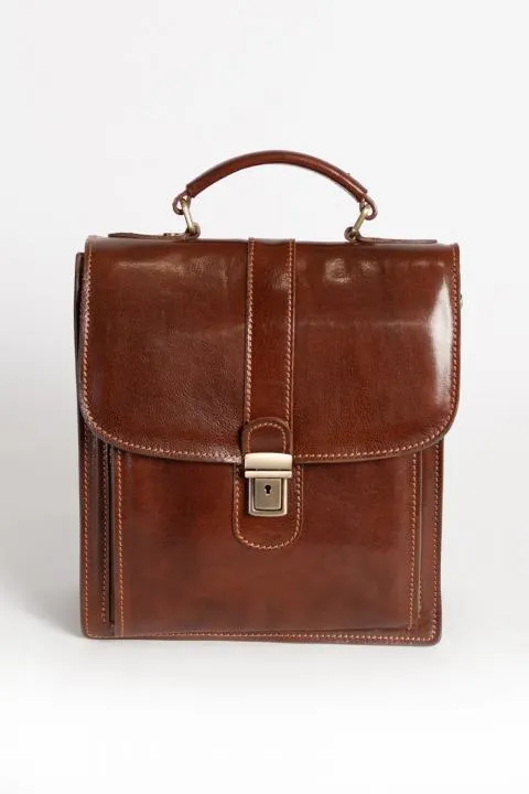 Bolso de piel natural Afrodita, marrón