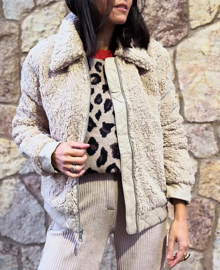 Bomber Borrego Beige