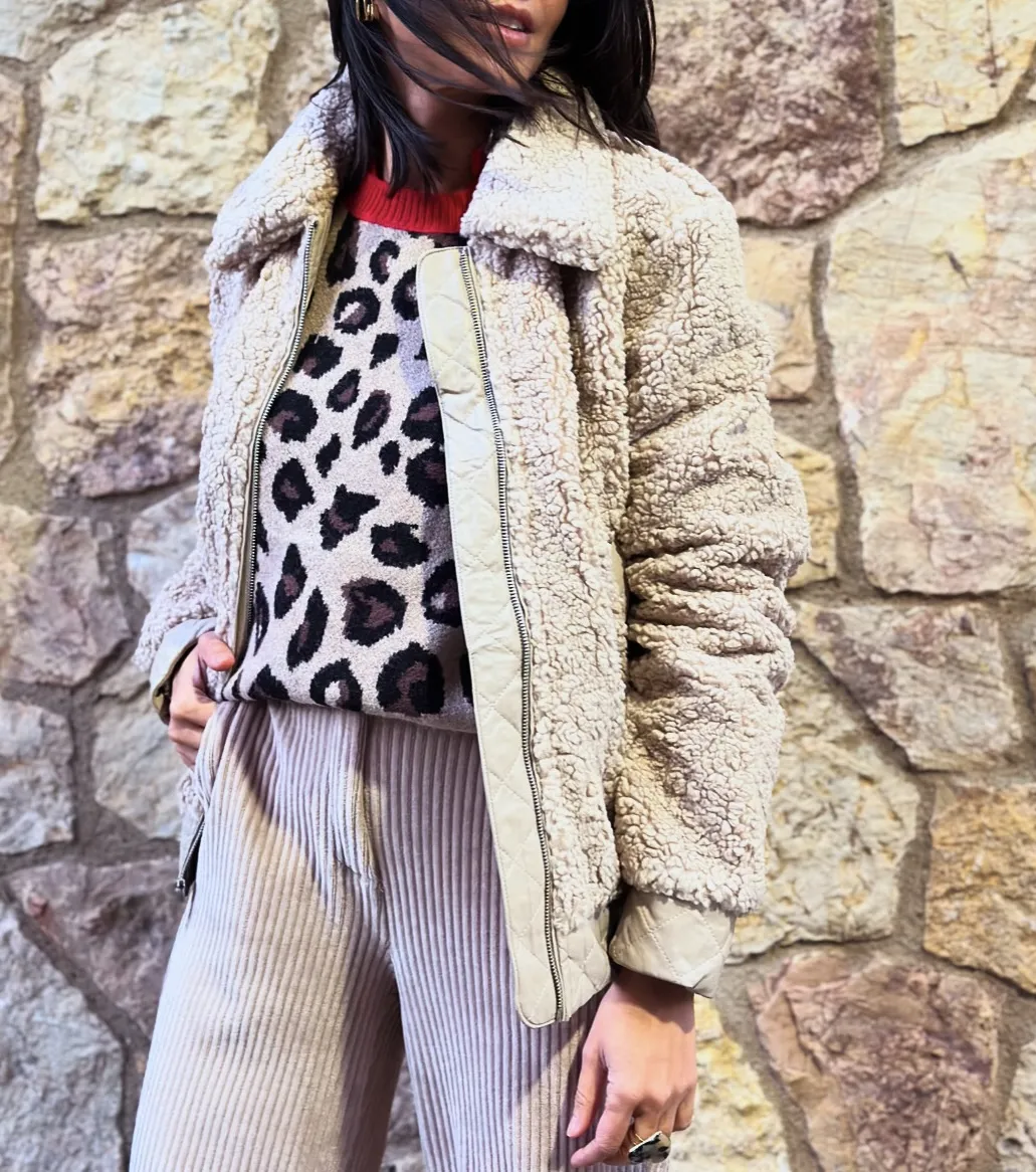 Bomber Borrego Beige