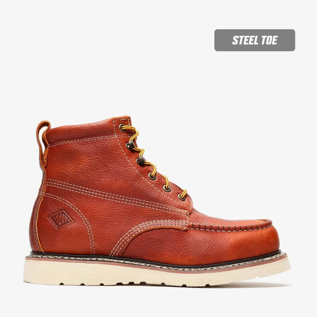 BONANZA FRONTIER CLASSIC 6 MOC TOE WORK BOOTS  STEEL TOE