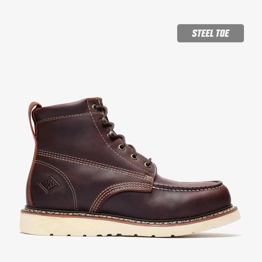 BONANZA FRONTIER CLASSIC 6 MOC TOE WORK BOOTS  STEEL TOE